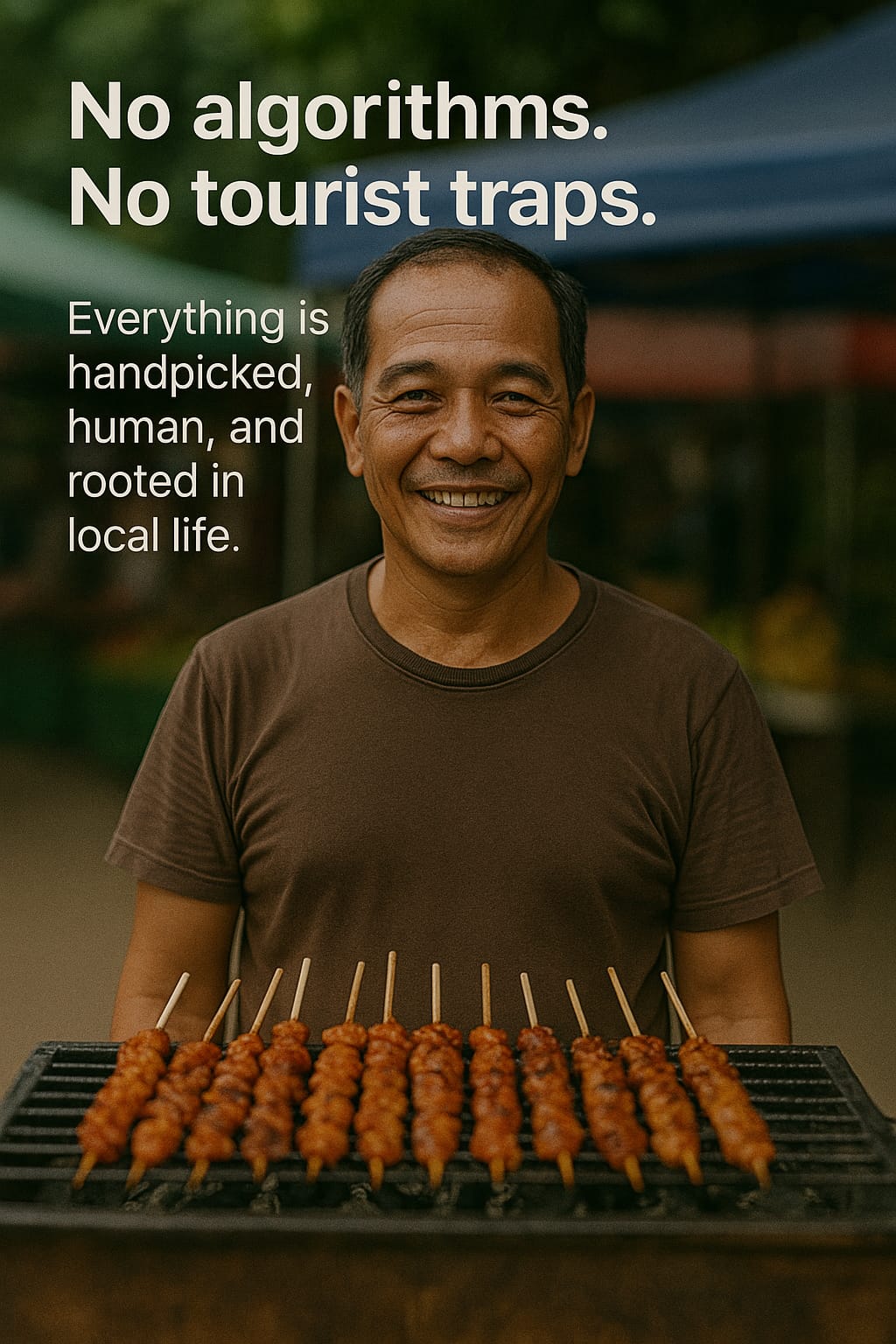 Local Filipino street food vendor